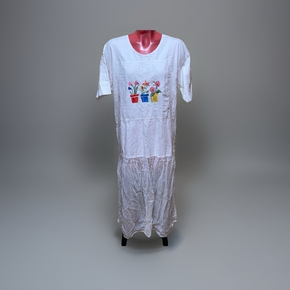 Vintage rare Johnny Was large dress grandma coastal lounge